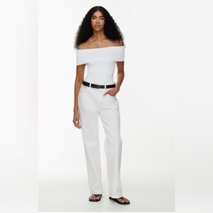 NWT Aritzia White Off-Shoulder top